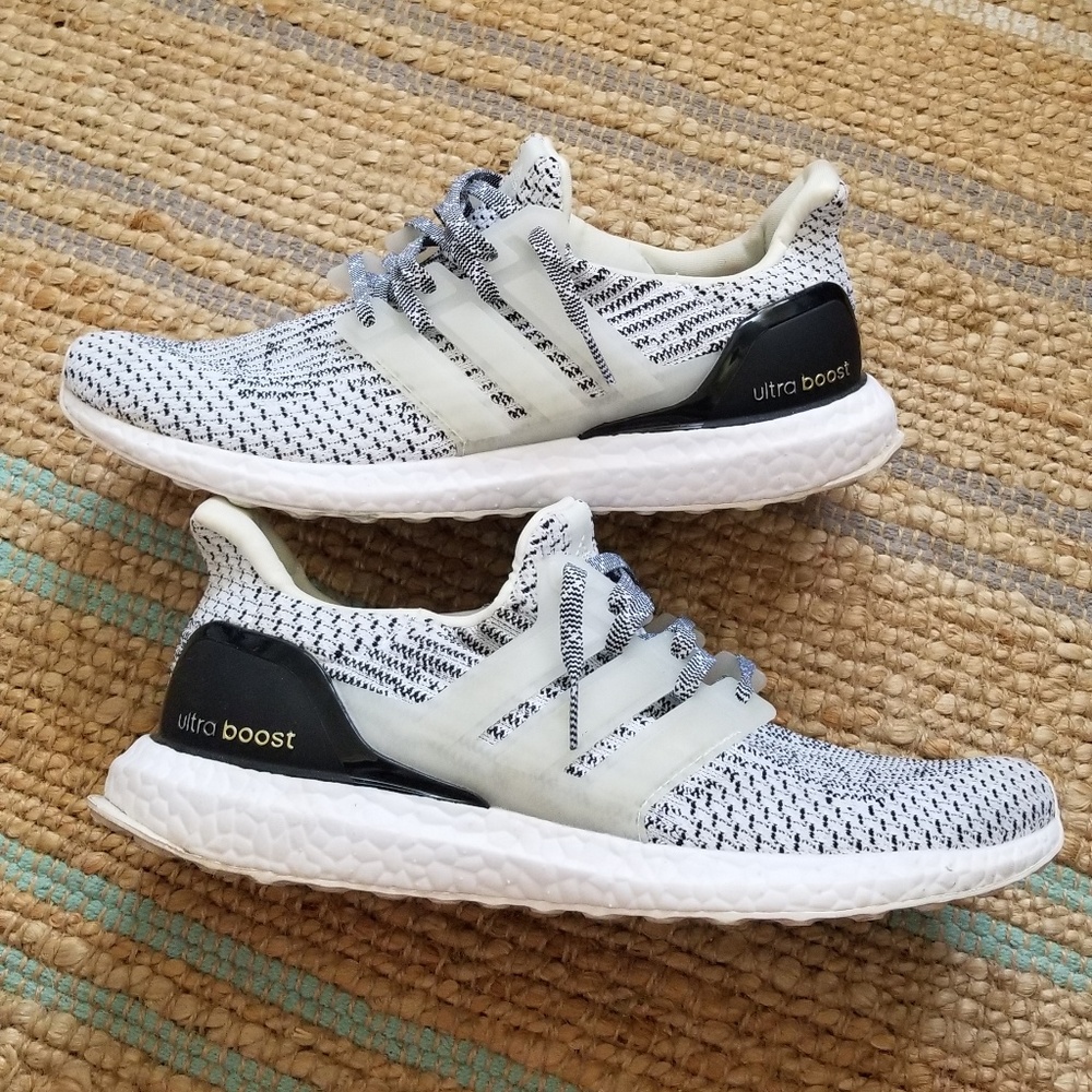 Men's White Adidas Ultra Boost Running Shoe